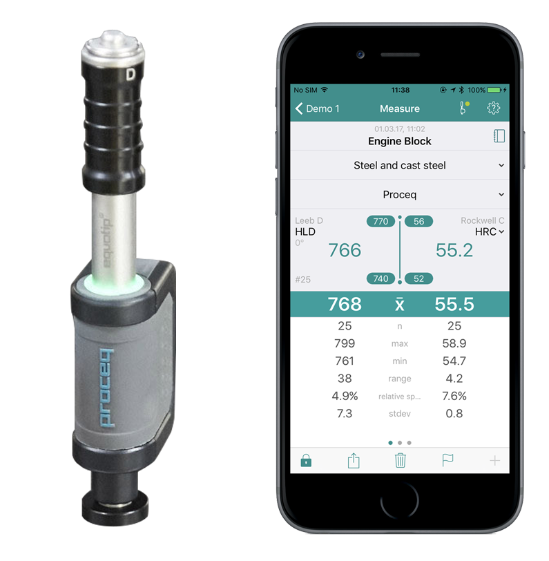 Equotip Live Leeb D Portable Wireless Metal Hardness Tester