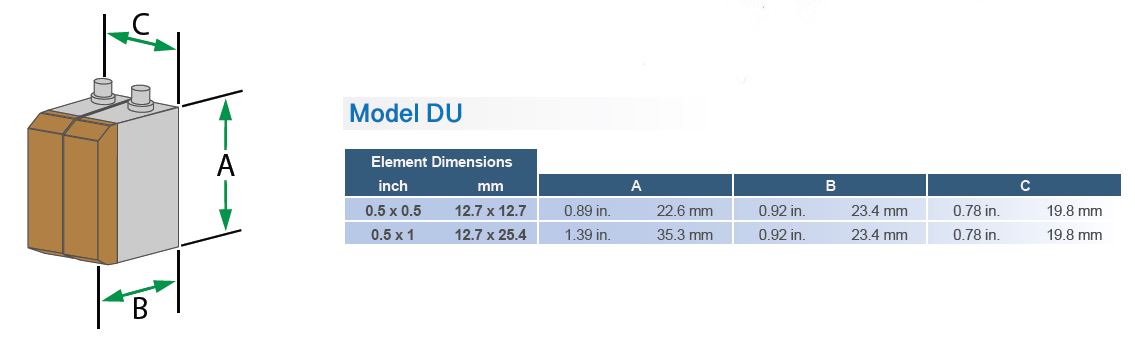 Model DU Dual-Element Contact Transducers
